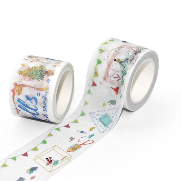 Buy cheap Custom Lovely Kawaii Washi Paper Tape Printed Glitter Washi Tape from wholesalers