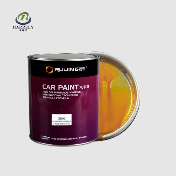 Buy cheap Transparent Auto Refinishing Paint , ISO14001 Iron Yellow 1K Automotive Paint from wholesalers