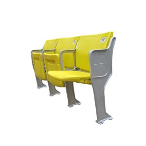 Buy cheap Yellow Blow Molding Anti UV  Foldable Stadium Seats Aluminum Leg from wholesalers