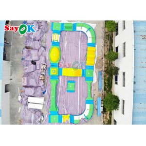Silk Printing Inflatable Water Obstacle Course For Wake Park
