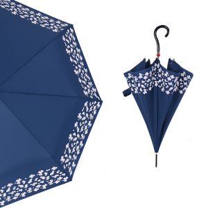 Semi Automatic J Shape Straight Handle Umbrella Pongee Panel