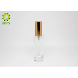 Customizable Empty Glass Cosmetic Containers With Golden Aluminum Sprayer