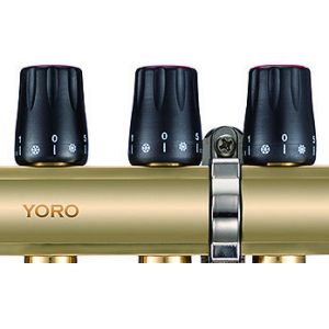 Buy cheap 6103 Polished Brass Water Distribution Manifolds available from 2 to 12 Branches with IN/OUT Flowrate regulating handles from wholesalers