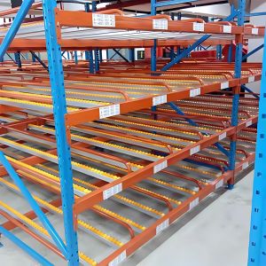 Buy cheap Customized Carton Flow Racking with Rolling Roller Steel Warehouse Rack for Storage from wholesalers
