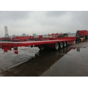 Buy cheap Landing Gear Jost E100 Flatbed Container Semi Trailer 3 Axle 40FT Transport Trailer from wholesalers