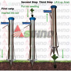 China Hand Held Vegetable Tomato/Cabbage/Onion Seedling Transplanter Machine on sale