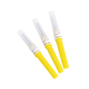 China Disposable Blood Collection Needles 20G Yellow Ethylene Oxide Sterilized on sale