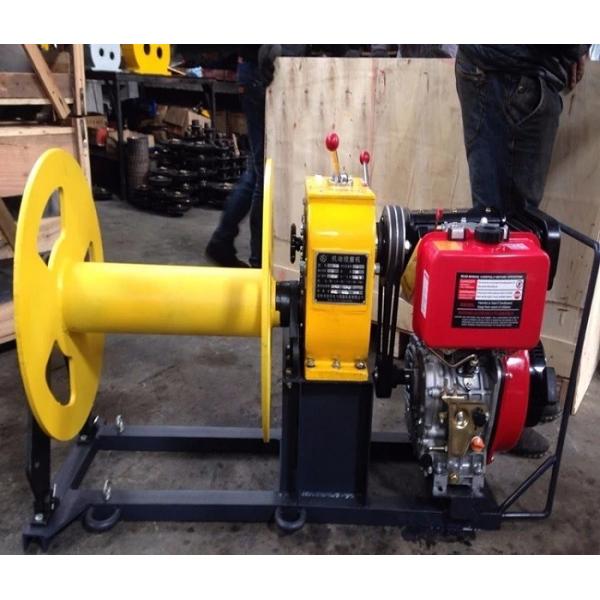 Buy cheap 3 Ton Cable Winch Puller / Cable Powered Wire Rope Pulling Winch In Line Construction from wholesalers