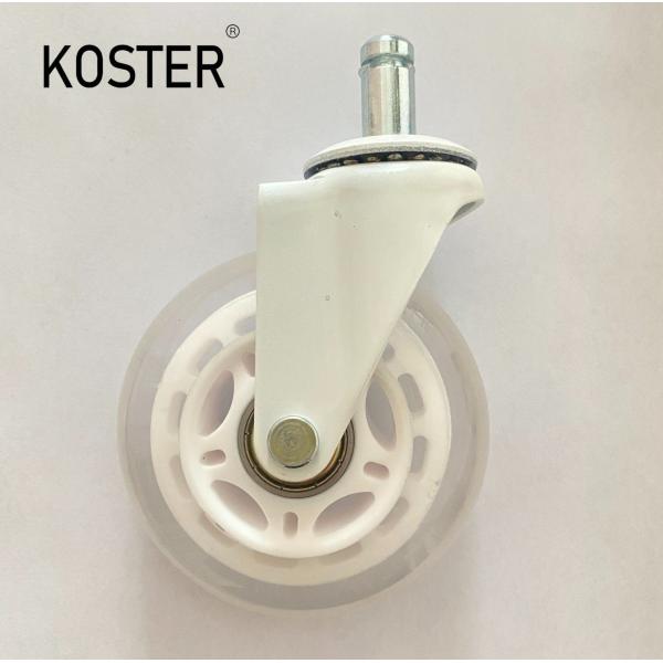 Buy cheap Wear Resistant Silicone 3inch 75mm White PU Transparent Casters for Furniture Wheels from wholesalers