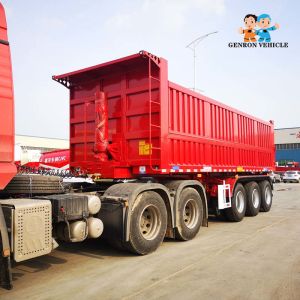 Buy cheap Construction Deliverying Offroad 37CBM End Dump Trailers from wholesalers