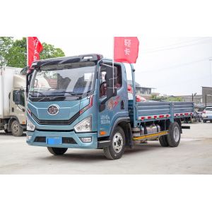 China Small Used Cargo Truck FAW Single Cab 2 Seats Flat Box Loading 2 Tons Fast Gearbox on sale