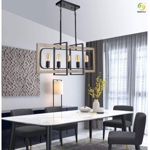 Buy cheap Fashionable LED Modern Pendant Light Iron Wood Material from wholesalers