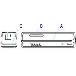 Multifunctional Magnetic Chip Card Reader USB Interface ROHS Approval