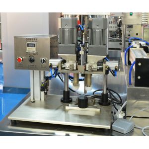 Buy cheap 30-40bottles/Min High Efficiency Dropper Head Semi-Auto Capping for Glass Bottles Screw Caping Machine from wholesalers