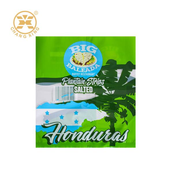 Custom Printed Plastic Packaging Bag 3 Side Seal Snack Food Packaging For Pita