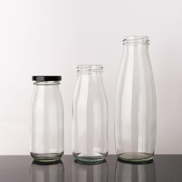Buy cheap Free Sample 100Ml 200Ml 350Ml Pasterurization Cold Brew Tea Milk Glass Bottles With Metal Lid from wholesalers