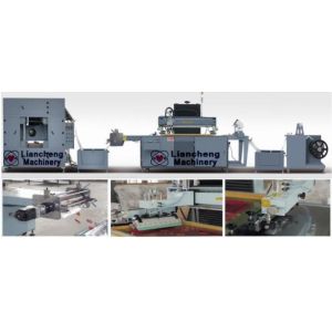 Buy cheap LC-4070J/60100J non-woven label sticker Fully Automatic Roll to Roll silk screen printer servo auto unwinding rewinding product