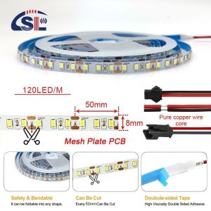 Buy cheap 120leds 8mm 12v 6500K White Flexible Smd2835 Led Strip Light for Indoor Decoration from wholesalers