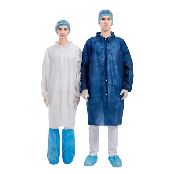 Quality CE FDA Disposable Lab Coats , Full Sleeve Disposable Medical Jacket for sale