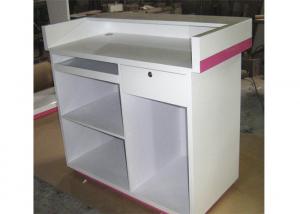 Buy cheap Modern Style Cash Wrap Counter With Drawer , White Retail Store Checkout Counters product