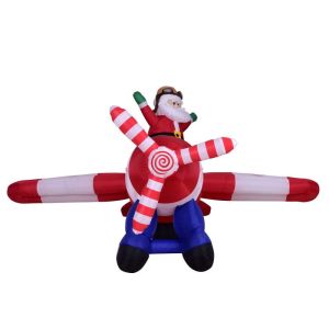 Buy cheap Fabric Inflatable Christmas Holiday Santa Claus with Air Plane Decoration from wholesalers