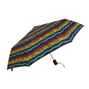 Buy cheap Heat Transfer Printing Pongee 190T Folding Umbrellas With Stripe Design from wholesalers