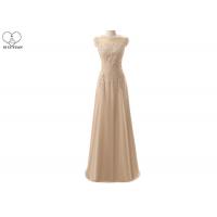 Buy cheap Champagne Lace Bridesmaid Dresses / Beaded Chiffon Plus Size A Line Ball Gowns product