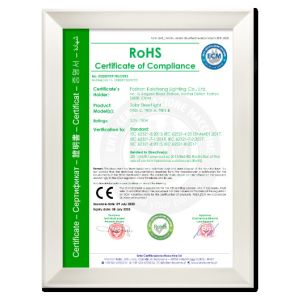 Foshan Kaicheng Lighting Co., Ltd. Certifications