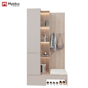 Buy cheap Shoe Cabinet Bookcase With Lamp Belt Design One-piece Wardrobe Support customization from wholesalers