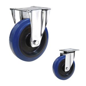Buy cheap 5 Rigid Plate Industiral Soft  Thermoplastic Rubber Casters from wholesalers