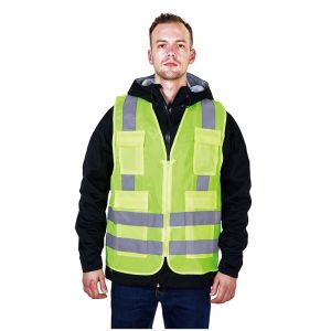Buy cheap Gender-Neutral HIVI Reflective Warning Vest with Zipper Closure and Multi Pockets from wholesalers