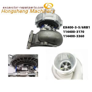 Buy cheap 114400-3170 114400-3360 Excavator Turbocharger Hitachi EX400-3 EX400-5 Engine 6RB1 from wholesalers