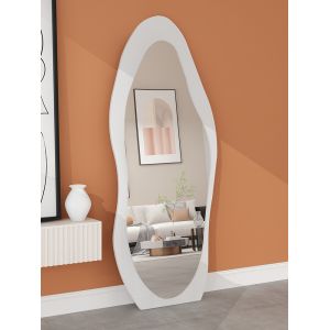 Floor Standing Large Arch Lighted Full Body Length Mirror with LED Lights in