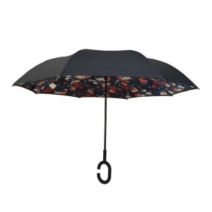 Buy cheap 21inch Pongee Double Layer Inverted Umbrella With C Handle from wholesalers