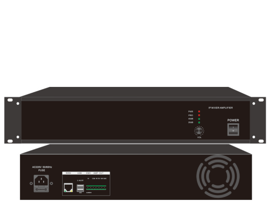 China Tabletop Mount 150W IP Amplifier Bluetooth Stereo IP Network System on sale