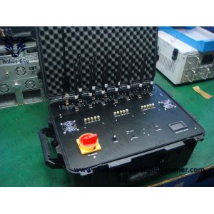 Buy cheap High Power Suitcase Portable VIP Protection Defence RF GPS WIFI5.8G Signal UAV Drone Jammer from wholesalers