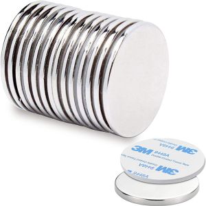 Buy cheap Permanent NdFeB Material Super Strong Round Disc N52 Neodymium Magnet with 3M Adhesive from wholesalers