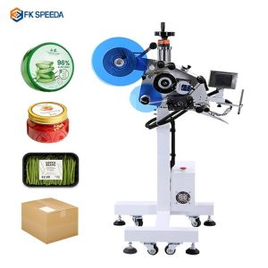 Buy cheap 220V/Hz FK835 High Speed Automatic Flat Surface Cardboard Box Corner Labeling Machine from wholesalers