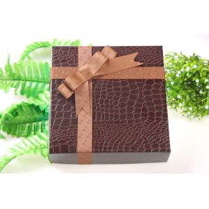 Buy cheap Brown Polyester Gift Packing Ribbon For Box Raised Logo 25cm Width Durable from wholesalers