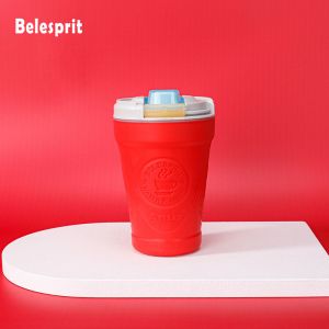 Buy cheap Customized Silicone Coffee Mug Travel Use With Handle And Lock from wholesalers