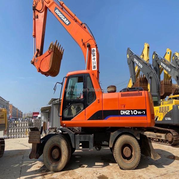 Second hand Quality DOOSAN 210W excavator with low price for sale/Used hydraulic crawler Doosan 210W digger excavator