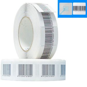 Anti Theft RF 4*4cm Soft Barcode Label Sticker Tag 8.2 MHz EAS Security Barcode