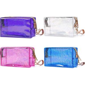 Buy cheap Cosmetic Bags PVC Transparent Zippered Toiletry Bag With Handle Strap from wholesalers