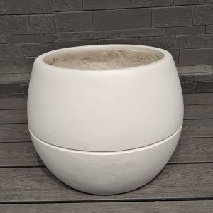 Buy cheap White Ball Design Sporty Fun - Themed Appearance Tapered Spherical Fiber Clay Flower Pot from wholesalers