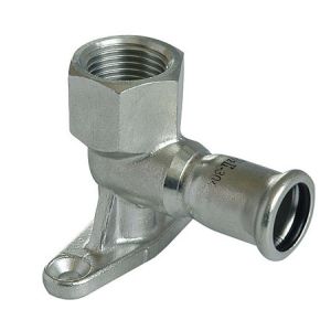 Buy cheap Pipeline Inox Press Fittings Female Elbow Equal Shape With Wall Plate from wholesalers