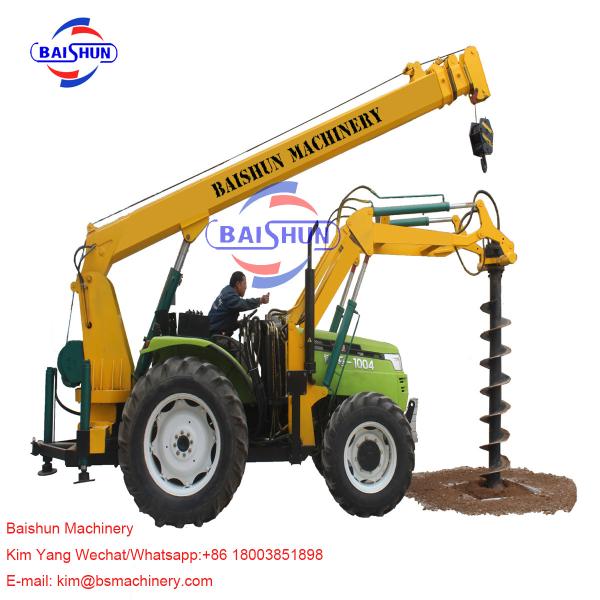 Quality Tractor Crane Pole Erection Machine For Power Transmission 100-2000MM for sale