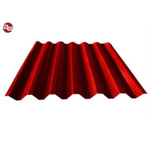 China Red Color Prepainted Roofing Corrugated Steel Sheets 0.35mm Thick on sale