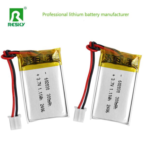 Rechargeable Li-Polymer LP602030 3.7v 300mAh 1.11wh Battery Cell For Smart Wearables