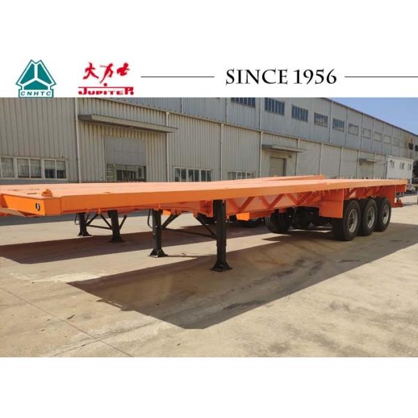Quality Light Weight 3 Axles Flatbed Trailer 30 Tons With Airbag Suspension For Tanzania for sale