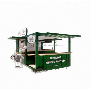 Buy cheap 20ft or 40ft Steel Frame Extendable Mobile Coffee Bar Pop Up Shipping Container Shop with Galvanized Steel Bending from wholesalers